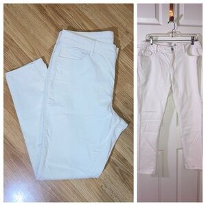 Loft Corduroy Curvy Skinny Pants Bottoms Jeans Off White sz 12 / 31